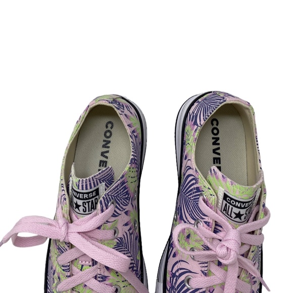 Converse Ctas Eva Lift OX Platform Low Sneakers Canvas Kids Women Pink A01200F - Picture 9 of 11